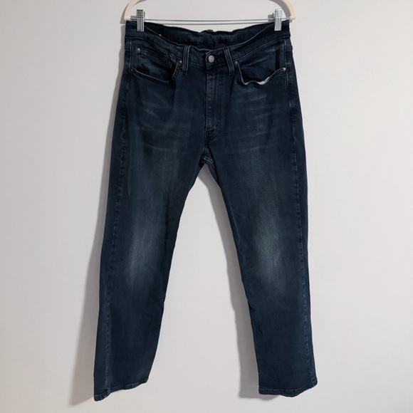 Levi’s - 514 Straight Fit Dark Blue Jeans - Picture 1 of 5